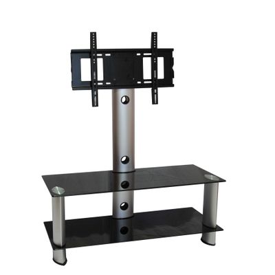 Tier One Designs Black/Silver with Black Glass TV Mount, 60"