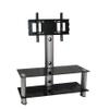 Tier One Designs Black/Silver with Black Glass TV Mount, 60" view 1