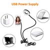 Cell Phone Holder Stand for Live Stream/Makeup, Bcway Clip Lazy Bracket for iPhone/Android, [3-Light Mode] [11-Level Brightness] LED Desk Lamp for Kitchen, Bedroom (white) view 4