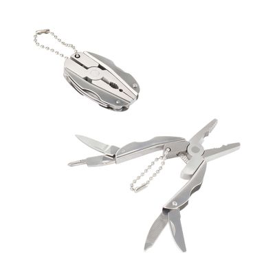 Polished 6-in-1 Mini Stainless Steel Multitool Pliers