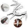 Polished 6-in-1 Mini Stainless Steel Multitool Pliers view 2