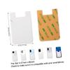 3pcs Cell Phone Card Holder Wallet,Silicone Ultra-Slim Self Adhesive Credit Card Id Wallet Case Pouch Sleeve Pocket for and Other Smartphones(White) view 2