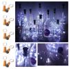 Decorman 10 Pack Solar Powered Wine Bottle Lights, 10 LED Waterproof Copper Cork Shaped Lights for Wedding/Christmas/Outdoor/Holiday/Garden/Patio/Yard/Pathway Decor (Cool White) view 1