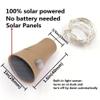 Decorman 10 Pack Solar Powered Wine Bottle Lights, 10 LED Waterproof Copper Cork Shaped Lights for Wedding/Christmas/Outdoor/Holiday/Garden/Patio/Yard/Pathway Decor (Cool White) view 2