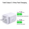 18W/3Amp Fast Charger Adapter, Multiple 3-Port USB Wall Plug Block Cube Box view 2