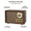 Victrola Willow  Retro Wood Bluetooth Radio with Built-in Speakers: Elegant & Vintage Design, Rotary AM/FM Tuning Dial, Bass & Treble Control, Wireless Streaming (Espresso) view 2