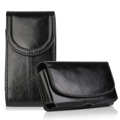2 Pack Belt Holster for iPhone 8 Plus iPhone 11 Pro Max, kiwitat Horizontal/Vertical Crazy Horse Premium Leather Belt Clip/Loop Carrying Cover Case for iPhone 7 Plus 6S Plus XS max S10 S9