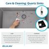 Elkay Quartz Classic ELGDLB3322WH0 Equal Double Bowl Drop-in Sink with Aqua Divide, White view 4