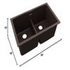 Elkay Quartz Classic ELGDULB3322MC0 Mocha Equal Double Bowl Undermount Sink view 3