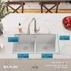Elkay Quartz Classic ELGDULB3322WH0 White Equal Double Bowl Undermount Sink view 4