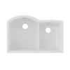 Elkay Quartz Classic ELGHU3322RWH0 White Offset 60/40 Double Bowl Undermount Sink with Aqua Divide view 1