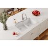 Elkay Quartz Classic ELGHU3322RWH0 White Offset 60/40 Double Bowl Undermount Sink with Aqua Divide view 2