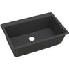 Elkay Quartz Classic ELGR13322BK0 Black Single Bowl Top Mount Sink view 1