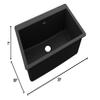 Elkay Quartz Classic ELGR13322BK0 Black Single Bowl Top Mount Sink view 3