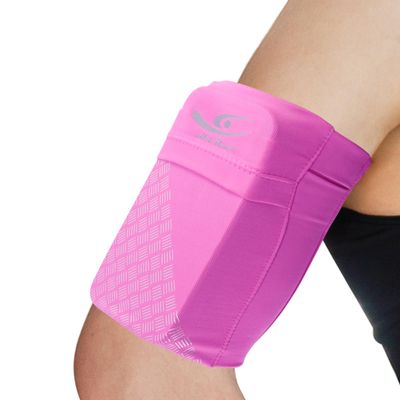 HiRui Universal Sports Armband Cell Phone Armband Sleeves Running Armband for Exercise Workout, Compatible with iPhone 17/17Plus/Pro/16/15/15Plus/14 Samsung Galaxy All Phones (Large, Pink)