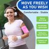 HiRui Universal Sports Armband Cell Phone Armband Sleeves Running Armband for Exercise Workout, Compatible with iPhone 17/17Plus/Pro/16/15/15Plus/14 Samsung Galaxy All Phones (Large, Pink) view 2