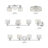 Hinkley Elle Collection Three Light Bathroom Vanity Fixture with Clear Chevron Glass, Chrome view 4