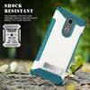 Tri-Shield Combo for LG Stylo 4 Phone Case with Belt Clip - White/Turquoise view 3