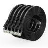 Cat 6 Ethernet Cable 10 ft (5 Pack) (at a Cat5e Price but Higher Bandwidth) Flat Internet Network Cables - Cat6 Ethernet Patch Cable Short - Black Computer Cable with Snagless RJ45 Connectors view 1