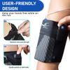 HiRui Universal Sports Armband Cell Phone Armband Sleeves Running Armband for Exercise Workout, Compatible with iPhone 17/17Plus/Pro/16/15/15Plus/14 Samsung Galaxy All Phones (Medium, Black) view 4