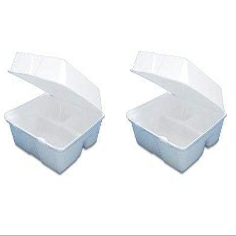 Dart 95HT3R Lg 3 Comp Foam Hinged Container, 9.5 in (Case of 200) (2-(Pack))
