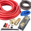 225FWY Red & Black 0 Gauge AWG 100% OFC Copper Power AMP Kit Amplifier Wiring Install 4000 Watts view 1