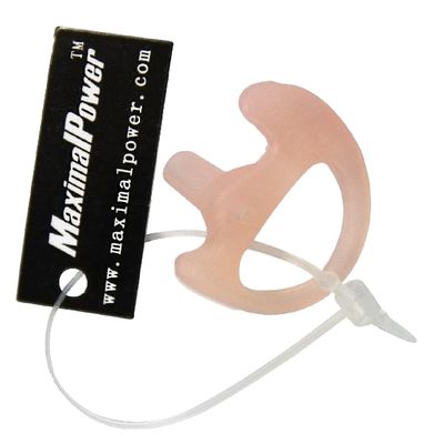 MaximalPower Left Medium Flesh Flexible SEMI Custom Ear Mold Insert Rubber Gel EARPIECE Police Patrol Duty Gear