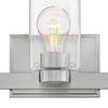 Hinkley Miley Three Light Clear Glass Bathroom Vanity Fixture, Brushed Nickel view 4