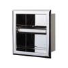 Chrome steel Recessed Toilet Paper Holder view 1