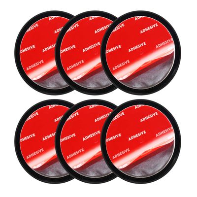 Dashboard Mounting Disks 6-Pack 65mm Adhesive Pads for Garmin GPS, Mobile Cell Phone, Tablet PC, Car DVR, MP4 & E-Book Suction Cup Mount, Strong Sticky Replacement Base - DMD65
