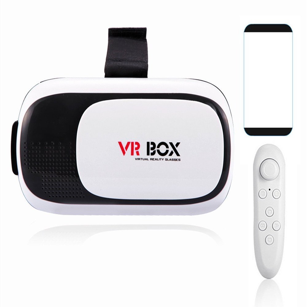 lOFS VR 3D Glasses HD 8-Layers Nano Headsets with Blue Light UV Filter Internal Protector for Cellphone, Carbonado