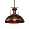 LMSOD Industrial Dome Pendant Light Fixture, Farmhouse Barn Hanging Ceiling Lighting for Kitchen Island, Dining Room, Rustic Bronze Metal view 1
