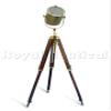 Studio Antique Designer LED Tripod Floor Lamp Nautical Wooden Tripod Vintage Home Made view 4