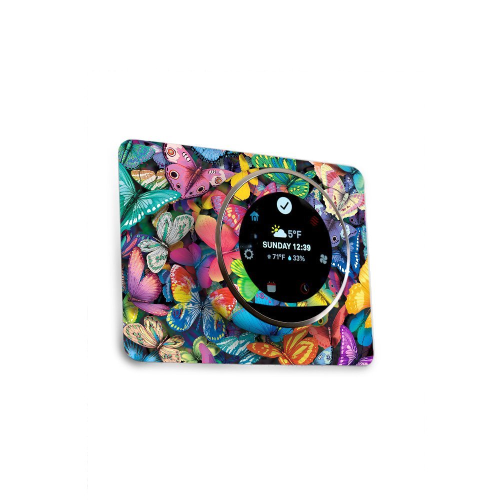 MightySkins Skin Compatible with Nest Thermostat - Butterfly Party | Protective, Durable, and Unique Vinyl Decal wrap Cover | Easy to Apply, Remove, and Change Styles | Made in The USA