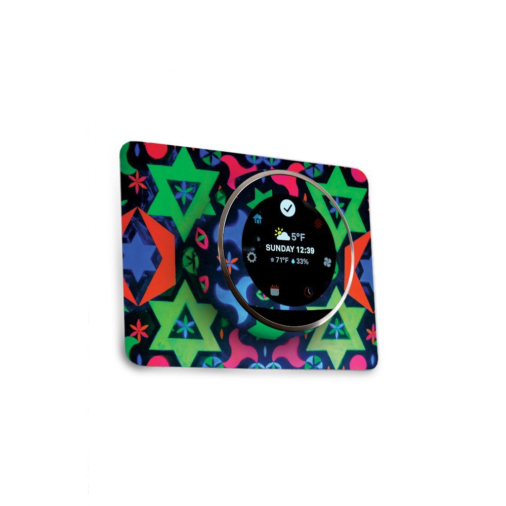 MightySkins Skin Compatible with Nest Thermostat - Geometric Rave | Protective, Durable, and Unique Vinyl Decal wrap Cover | Easy to Apply, Remove, and Change Styles | Made in The USA