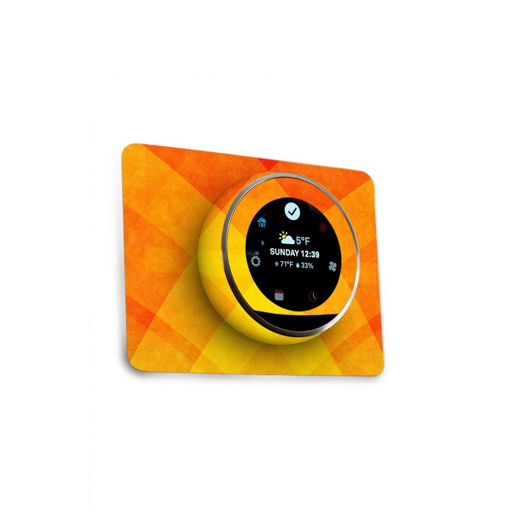 MightySkins Skin Compatible with Nest Thermostat - Orange Texture | Protective, Durable, and Unique Vinyl Decal wrap Cover | Easy to Apply, Remove, and Change Styles | Made in The USA
