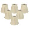 Royal Designs, Inc. CS-404EG-6 Empire English Box Pleat Chandelier Shade with Decorative Trim, 3 x 5 x 4.5, Eggshell, 6-Pack view 1