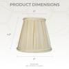Royal Designs, Inc. CS-404EG-6 Empire English Box Pleat Chandelier Shade with Decorative Trim, 3 x 5 x 4.5, Eggshell, 6-Pack view 2