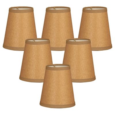 Royal Designs, Inc. CS-952-5BR/P-6 Hardback Parchment Empire Chandelier Shade, 3 x 5 x 4.5, Brown, 6-Pack