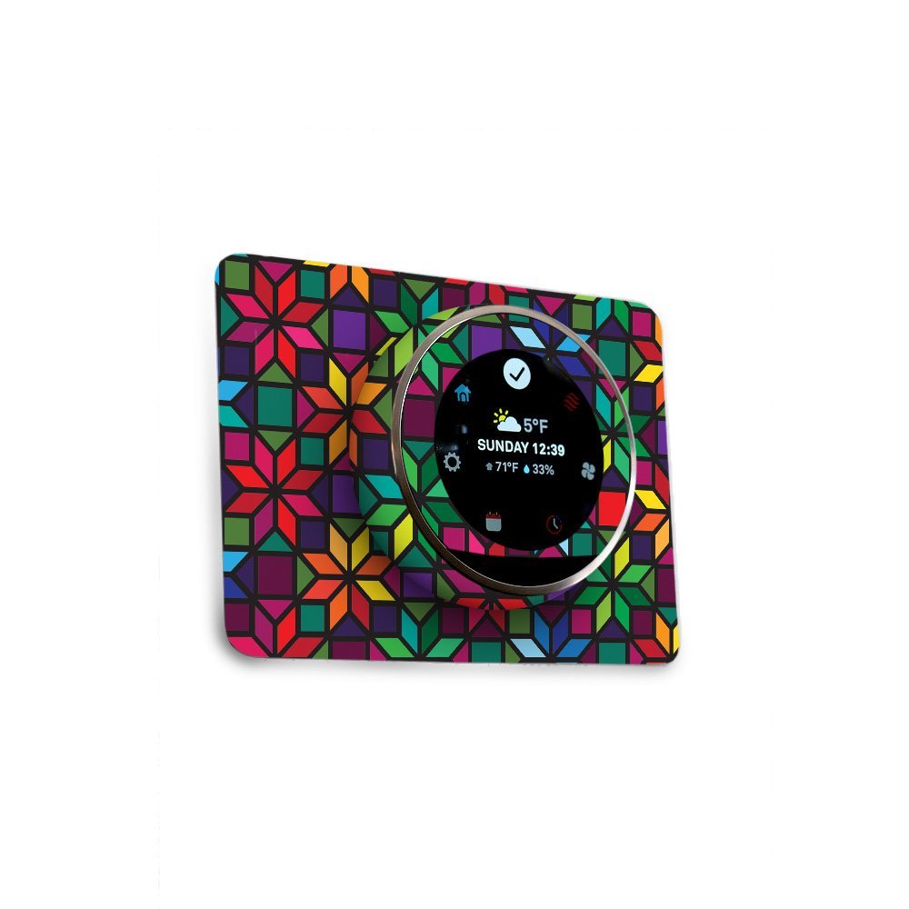 MightySkins Skin Compatible with Nest Thermostat - Stained Glass Window | Protective, Durable, and Unique Vinyl Decal wrap Cover | Easy to Apply, Remove, and Change Styles | Made in The USA
