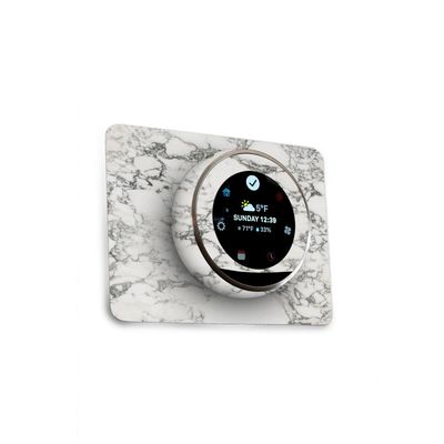 MightySkins Skin Compatible with Nest Thermostat - White Marble | Protective, Durable, and Unique Vinyl Decal wrap Cover | Easy to Apply, Remove, and Change Styles | Made in The USA