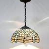 WERFACTORY Tiffany Pendant Light Fixture Stained Glass Hanging Lamp 12 Inch view 4