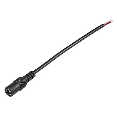 uxcell Female DC Pigtail Cable Connector 15cm 12V 22AWG 2.1x5.5mm Plastic