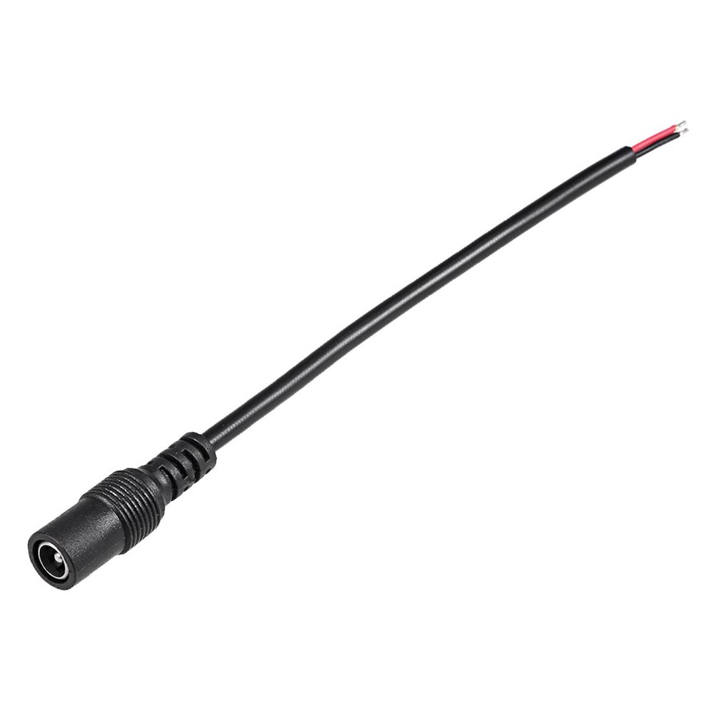 uxcell Female DC Pigtail Cable Connector 15cm 12V 22AWG 2.1x5.5mm Plastic