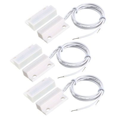 uxcell 30pcs MC-38 Surface Mount Wired NC Door Sensor Alarm Magnetic Reed Switch White