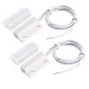 uxcell MC-38 Surface Mount Wired NC Door Sensor Alarm Magnetic Reed Switch White 2pcs view 1