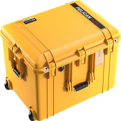 Pelican Yellow 1637 with Foam Air case. Comes with Wheels.