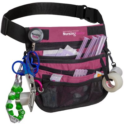 Nursing Tools KangaPak Nurse Fanny Pack, Multi-Compartment Nursing Waist Bag Organizer, Nurse Belt Bag for CNA, EMT, Medical Students & Healthcare Professionals (Purple Haze)