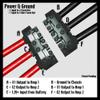 KnuKonceptz KNF-60 2 Way 0 Gauge Power and Ground Distribution Block 0/4 Gauge Out view 4
