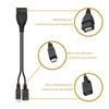 DSYJ Micro USB Host OTG Cable with Micro USB Power for Samsung S7 Edge, S6 Edge, S5, S4 & Nexus 10 9 7 4 Player + All Others 2 Pack view 2